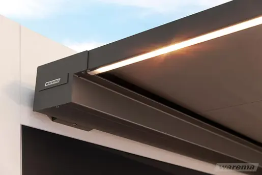 Markise mit integrierter LED Beleuchtung