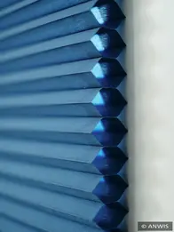 Jalousien blau Detailaufnahme