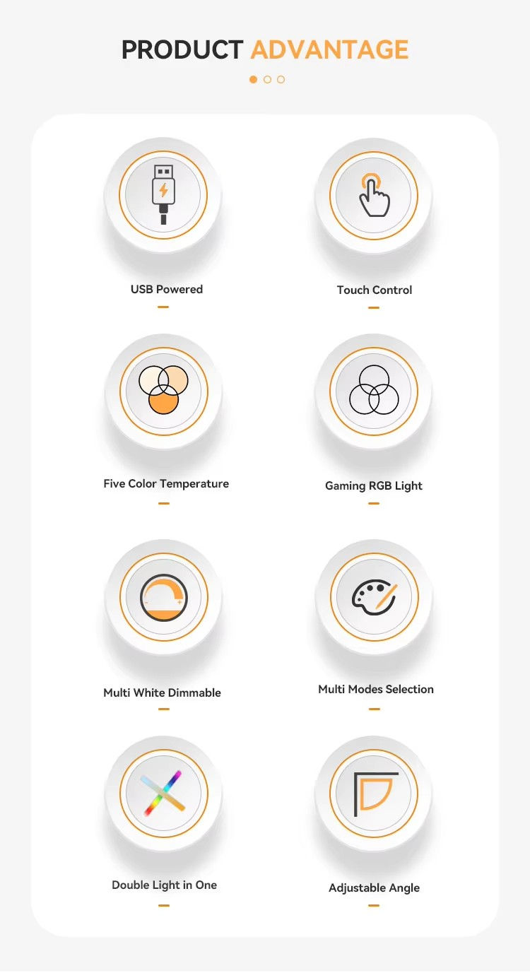 Thumbnail: Monitor Light Bar – Eye-Care RGB Lighting with Adjustable Brightness