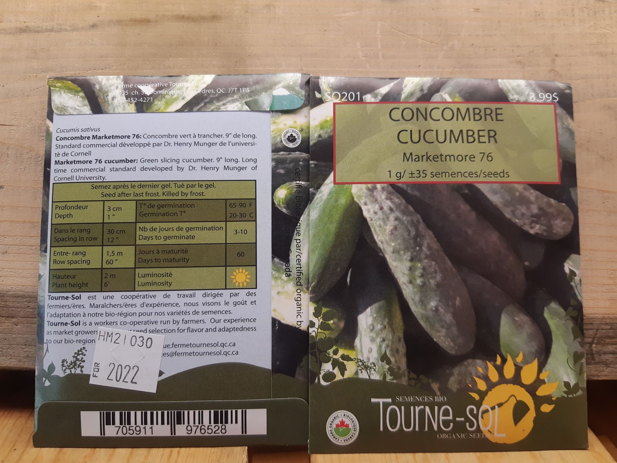 Concombre marketmore