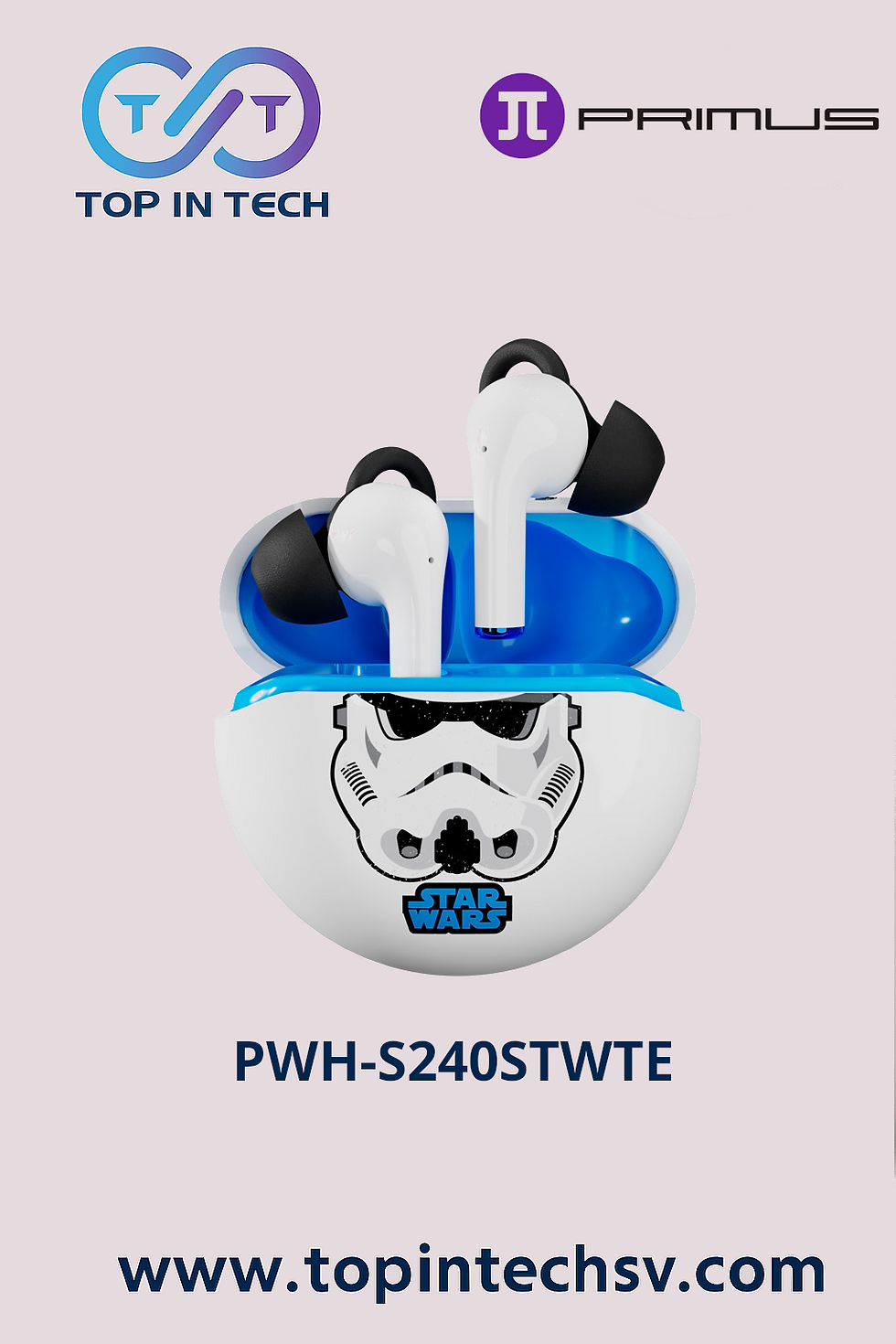 Audífonos Primus PWH-S240STW para gaming con micrófono y sonido estéreo, diseño ligero y compatibilidad con PC y  consolas