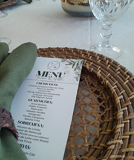 Menu para mesa posta Gaúcho Campeiro 