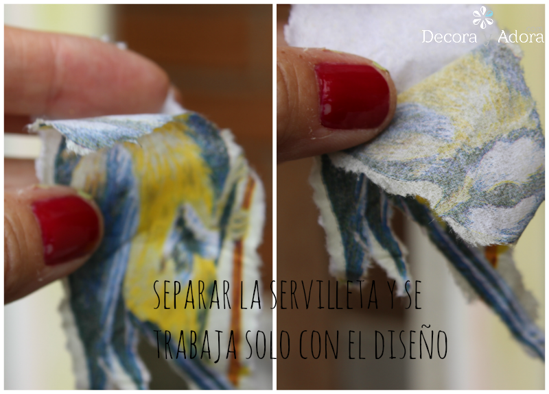 separar capa diseño decoupage