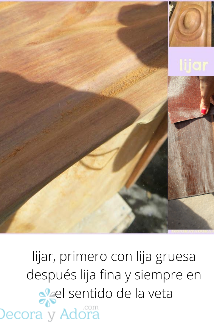 COMO RESTAURAR COMODA LIJAR