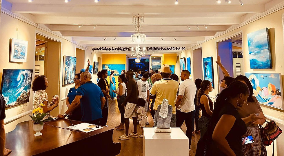 Opening night of Riding the Blue Wave at Landhuis Bloemhof, Curaçao. Courtesy of Landhuis Bloemhof.