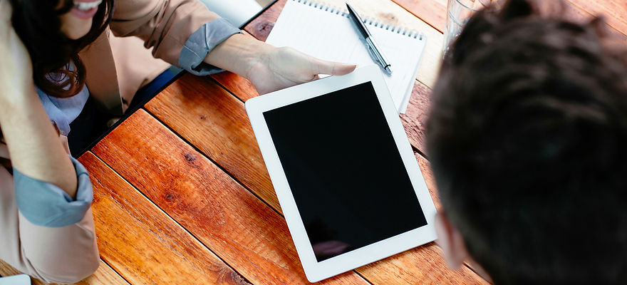 Working on a tablet
