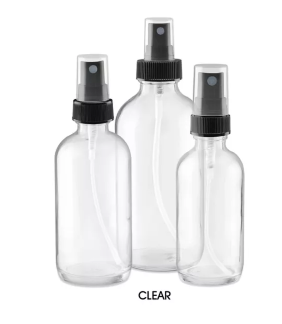 GLASS SPRAY BOTTLES - Atomizer 2 oz / 4 oz / 8 oz