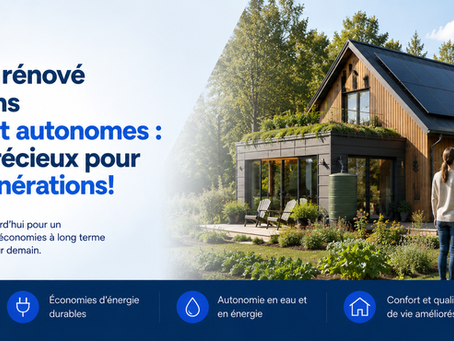 Construire et rénové des habitations écologiques et autonomes: un héritage précieux pour les futures générations!