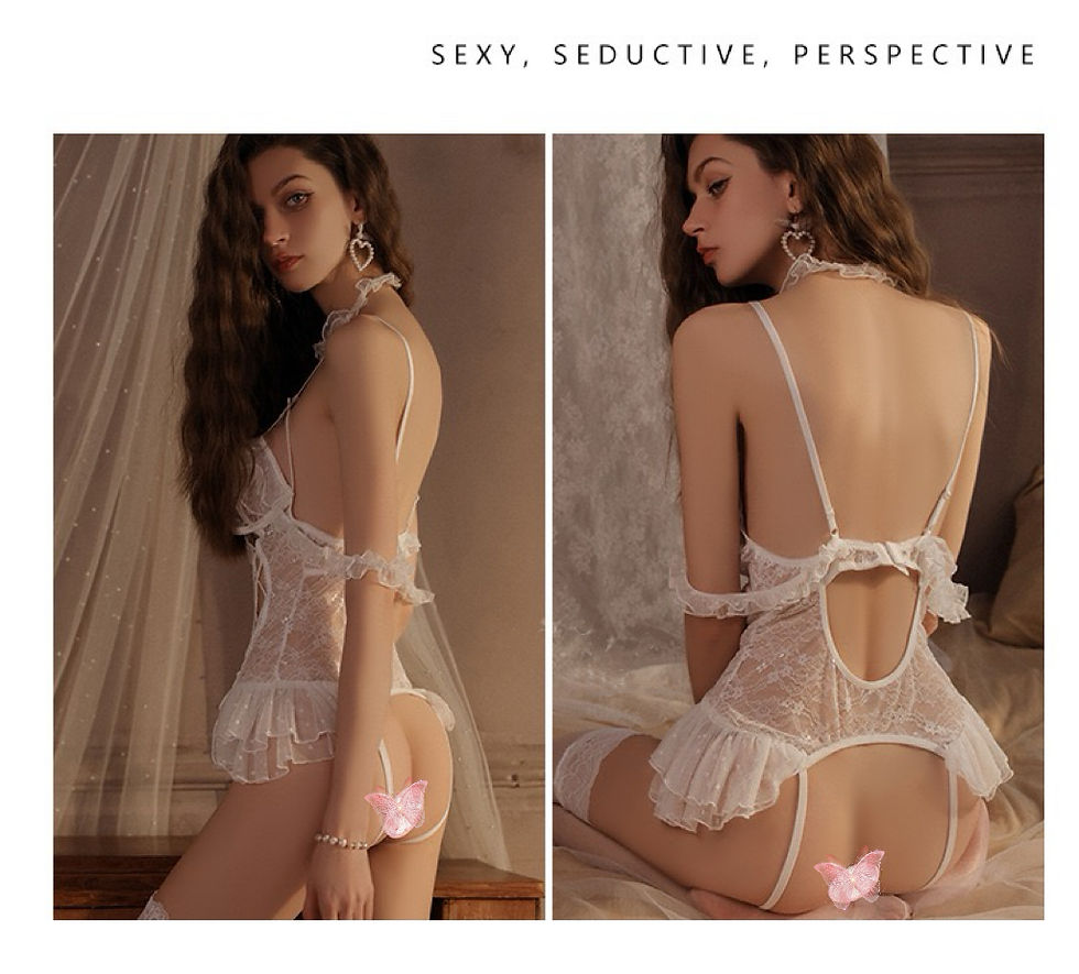 Thumbnail: White Lace Ballet Style lingerie