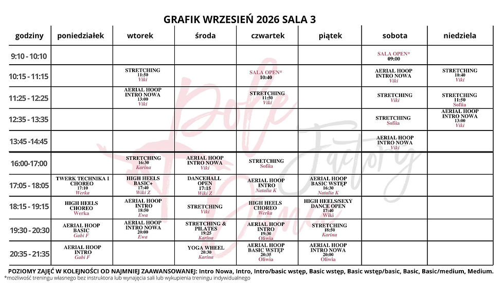 WRZESIEŃ 2026 SALA 3
