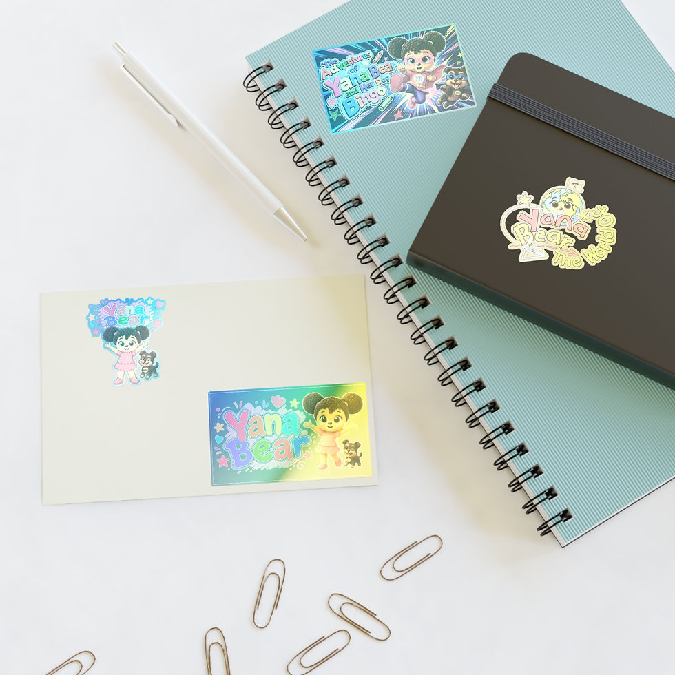 Thumbnail: Yana Bear Sticker Sheet — Colorful Kids Character Pack