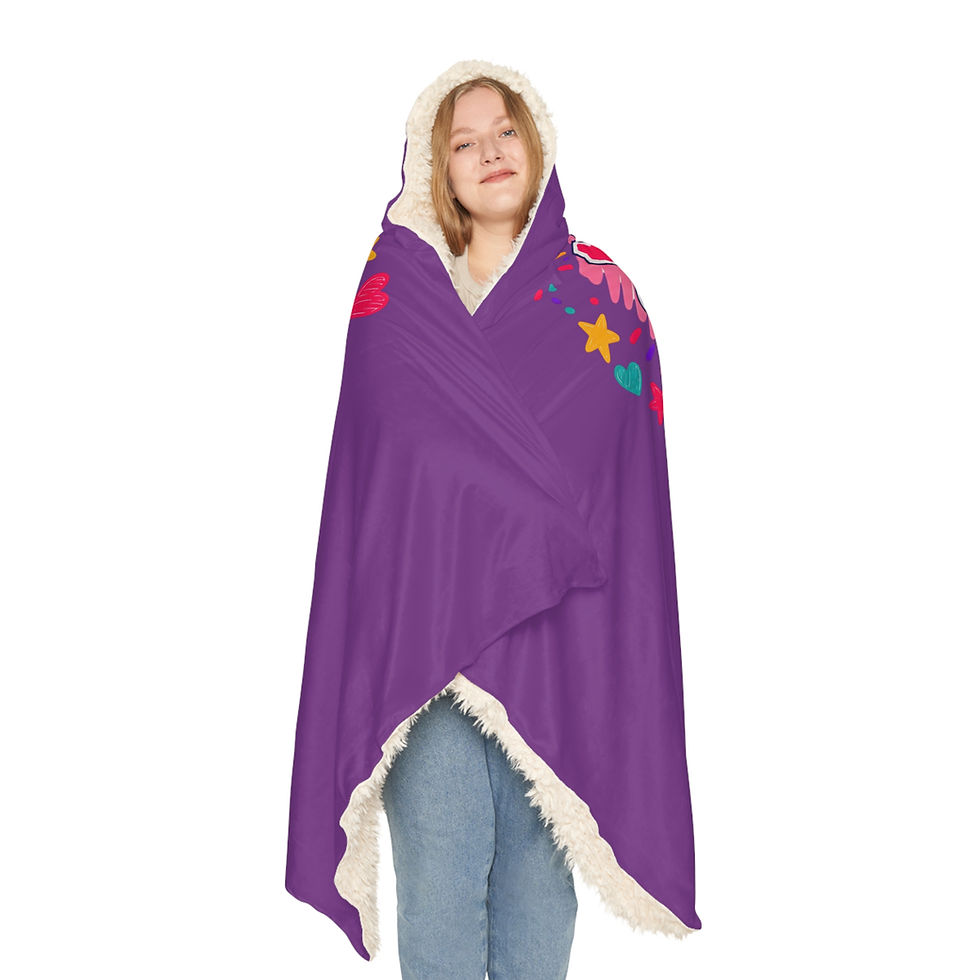 Thumbnail: Hooded Snuggle Blanket - Yana Bear Kids Plush Throw with Puppy Design