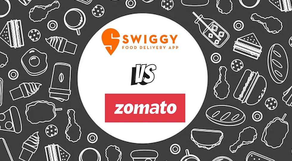 Swiggy Vs. Zomato logos