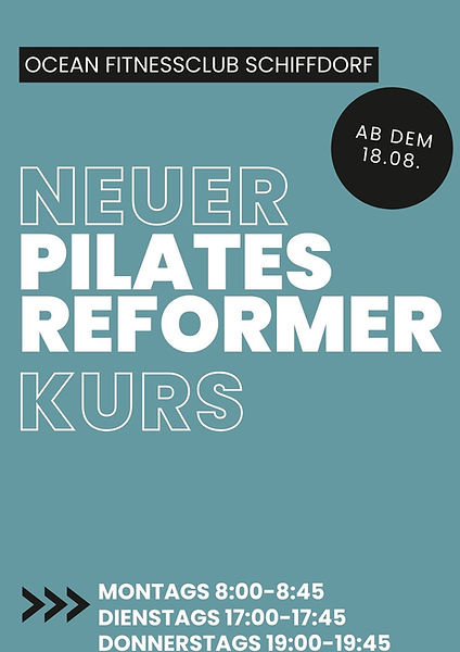 Türkis Weiß Schwarz Minimalistisch Modern Pilates Kursplan Fitnesscenter Instagram Post.jp