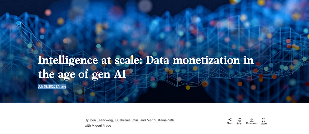 Intelligence at scale: Data monetization in the age of gen AI