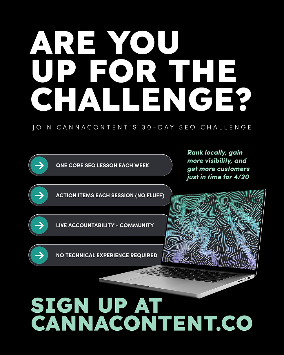 Vertical promotional image for the 30 Day SEO Challenge highlighting rank higher in Google, get more customers, and gain visibility.