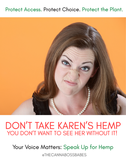 Woman making a frustrated facial expression against an orange background, symbolizing public reaction to hemp access restrictions.