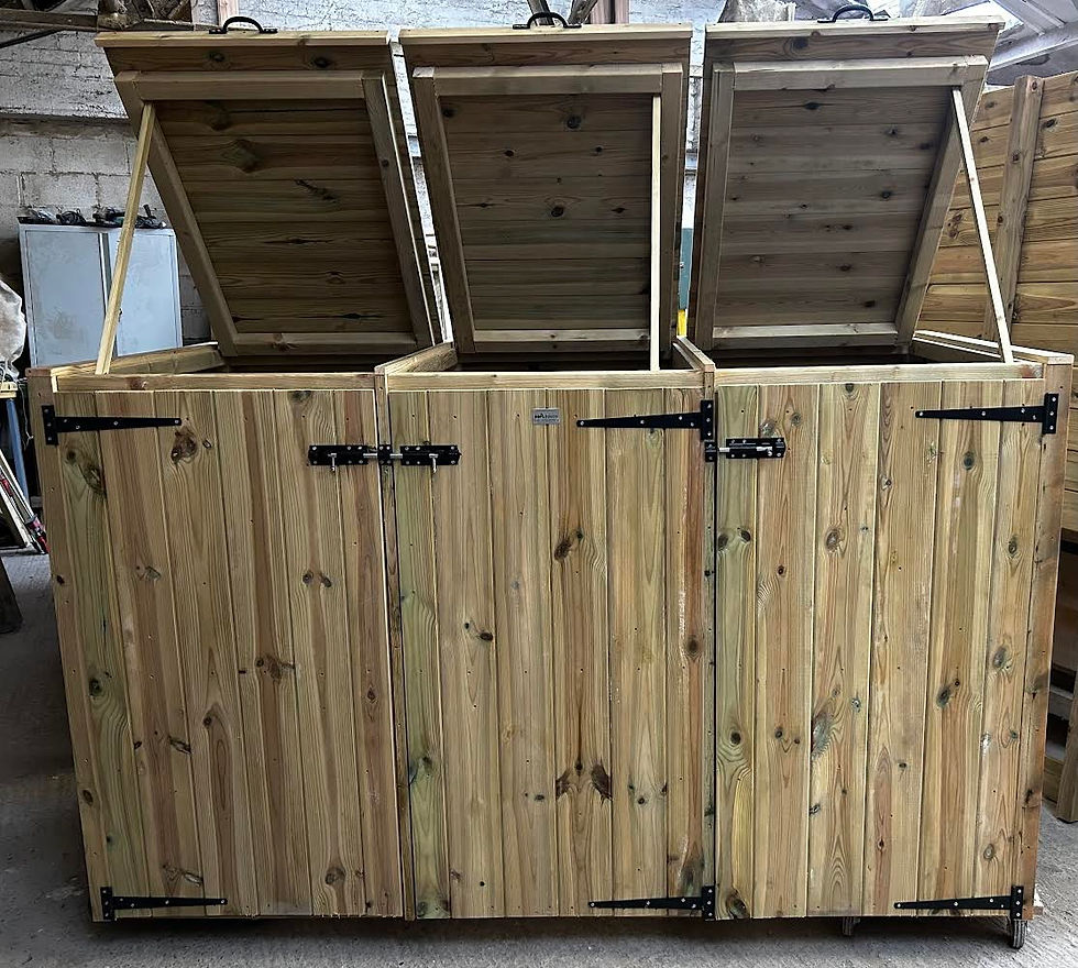 Wheelie Bin Store for 3 bins