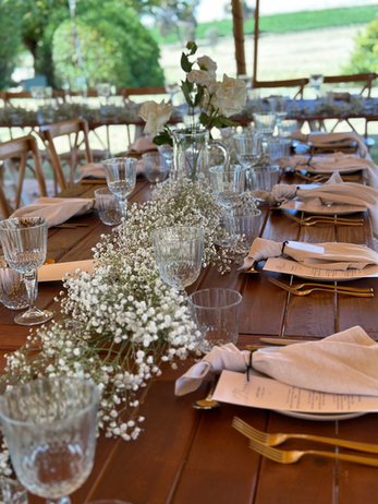 Classic white tablescape