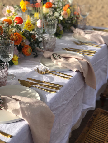 Colourful tablescape