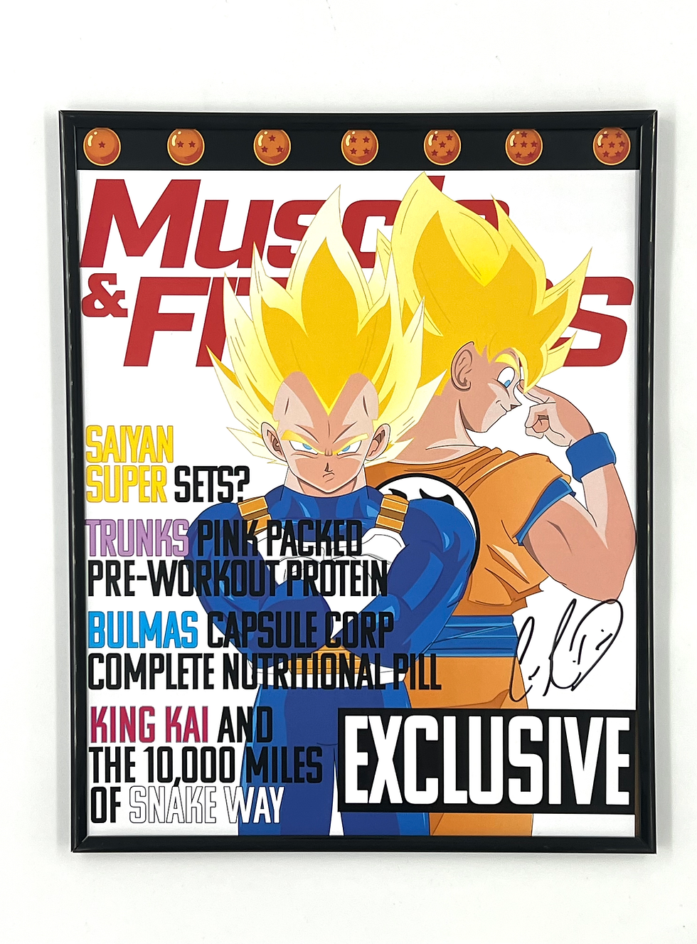 Thumbnail: Muscle & Fitness Magazine Exclusive Dragon Ball Z Cover Issue #2 (Vegeta/Goku)