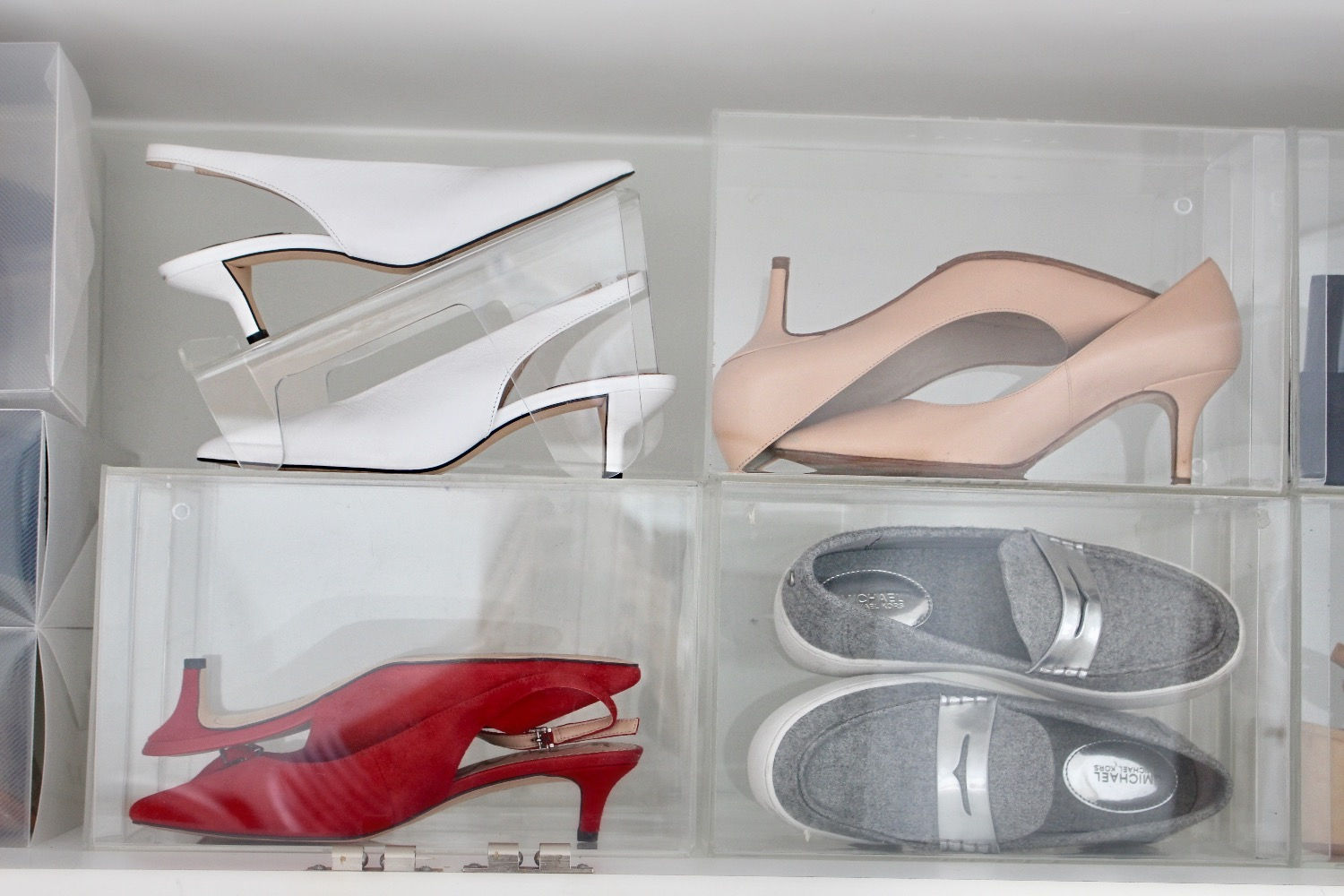 Cajas organizadoras para zapatos de acrílico