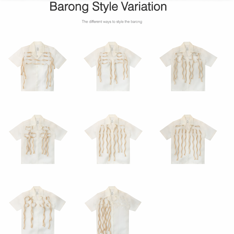 Thumbnail: Beige Lace"Vibration" Modern Barong