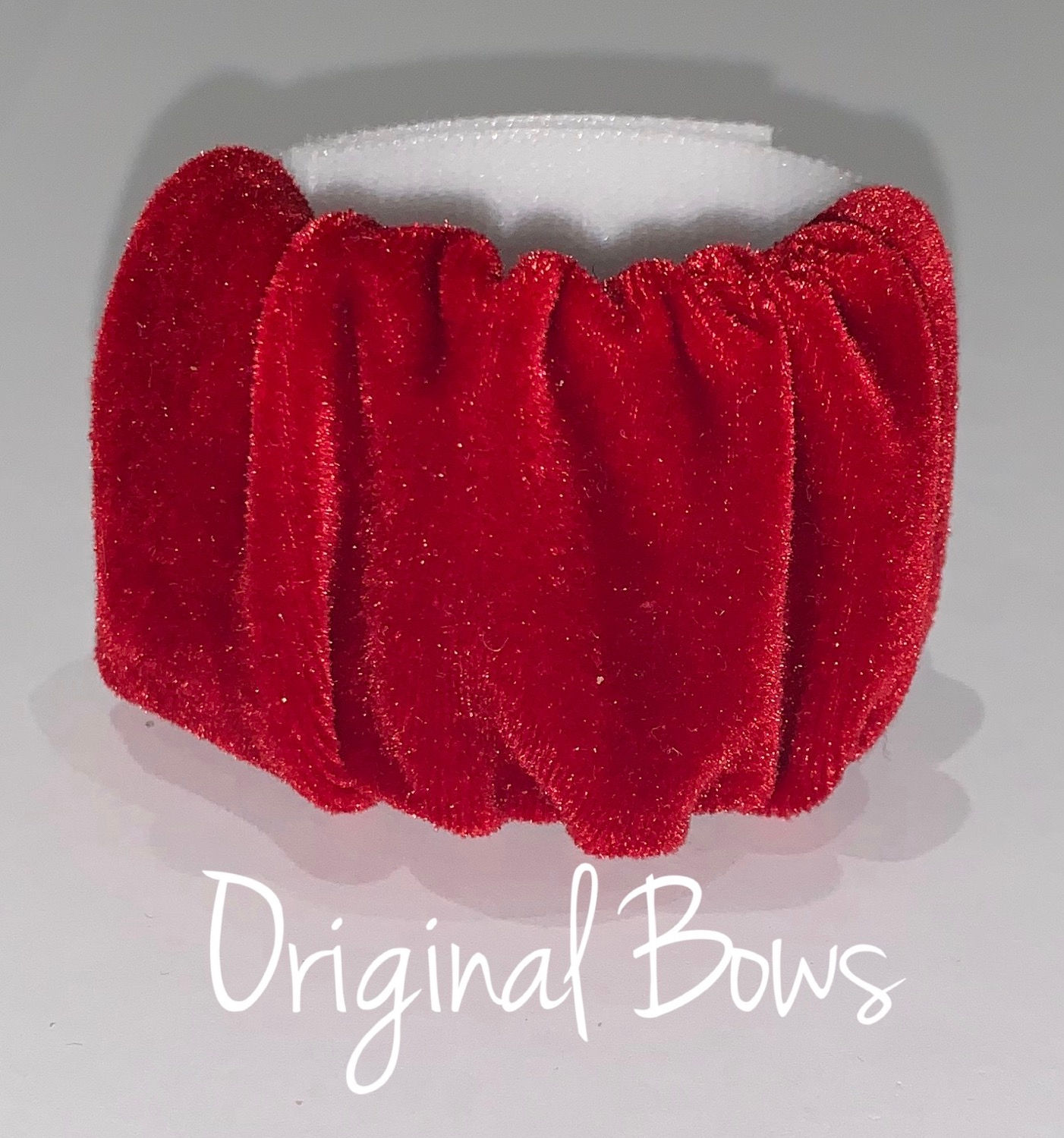 Red Velvet Scrunchie hair pony cuffs