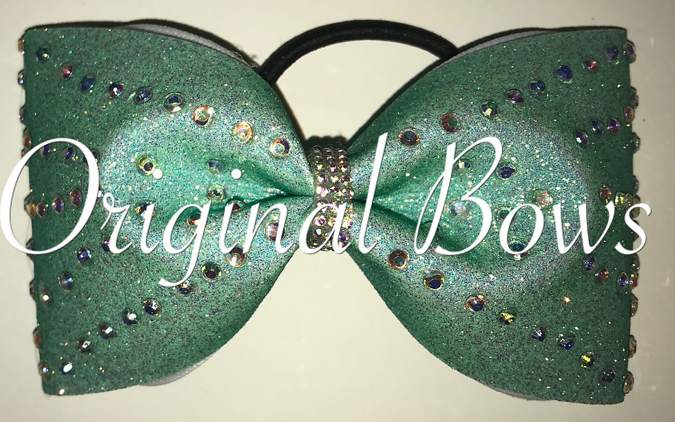 Thumbnail: Teal Sparkle Gemstone Tailless Bow