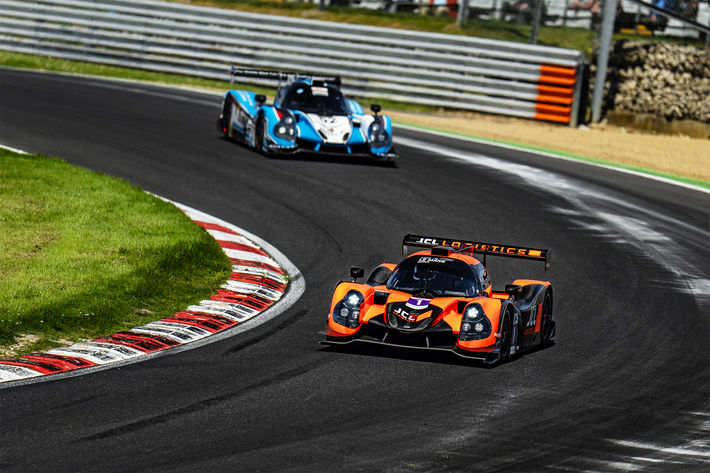 car racing around track
