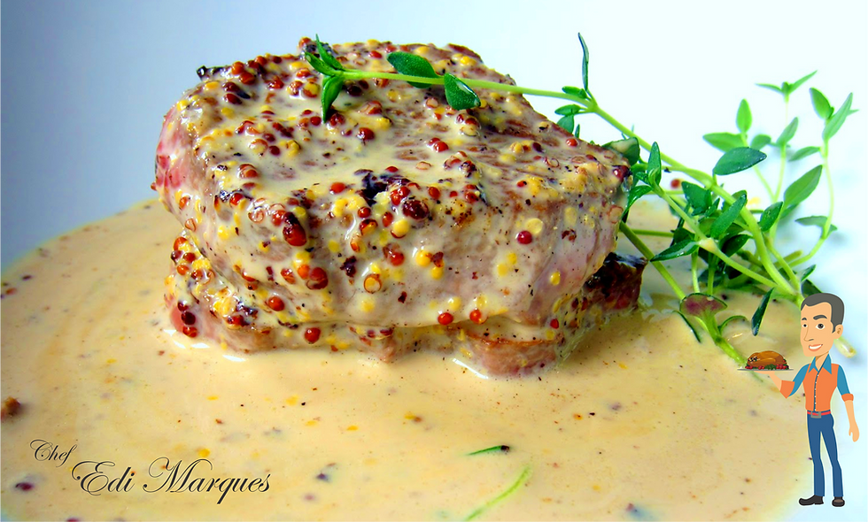 Bife Três Pimentas Chef Edi Marques