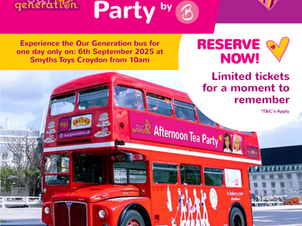Book Your Spot for the Our Generation Tea Party at Smyths Toys Croydon