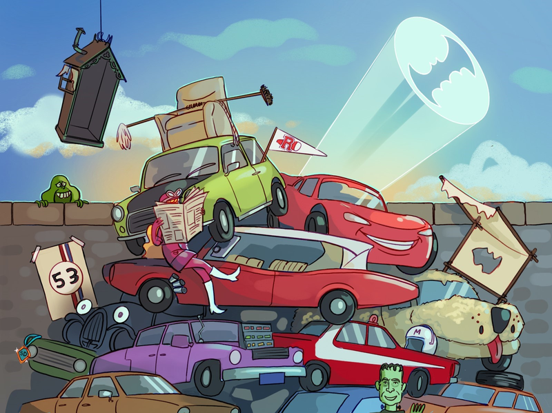 Can you spot the famous cars from classic family films and TV shows in this VERY tricky brain teaser?
