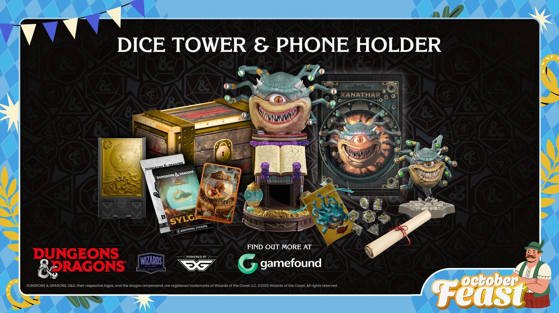 EXG Pro unveils an officially licensed Dungeons & Dragons Xanathar Cable Guy - with integrated Dice Tower - no