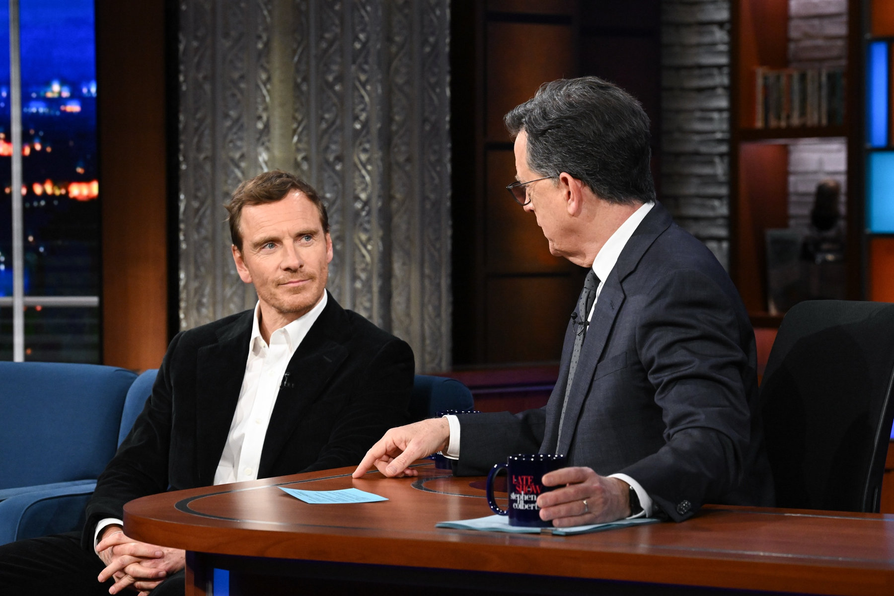 Michael Fassbender Shines in Thom Sweeney on The Late Show with Stephen Colbert