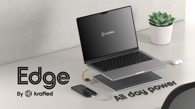 Krafted Launches Kickstarter Campaign for Edge, the World’s First Slim Laptop Power Bank with a Replaceable Ba