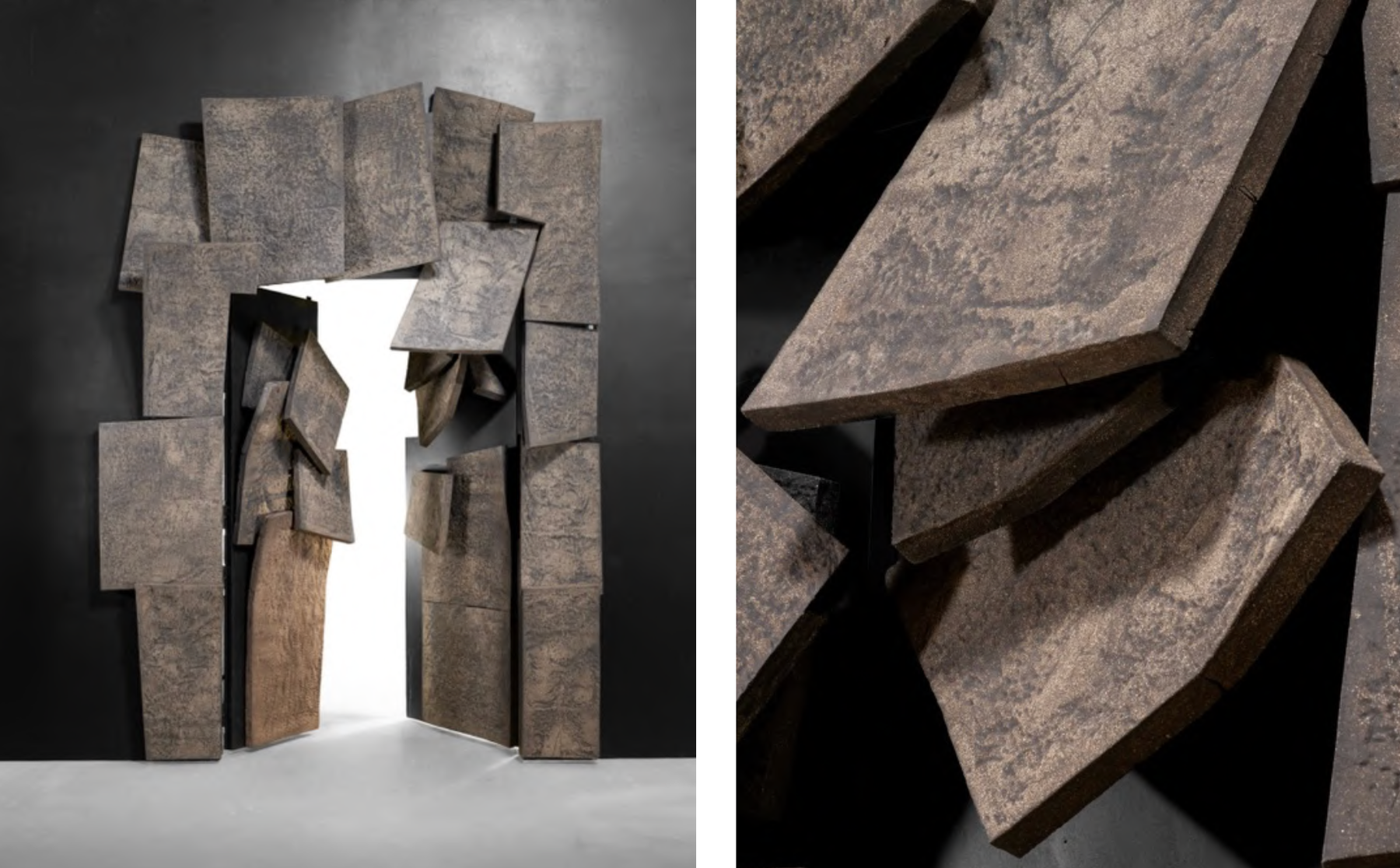Paris-based Galerie Scene Ouverte Presents A Monumental Ceramic Door By Vincent Dubourg | A Brutalist Ode To T