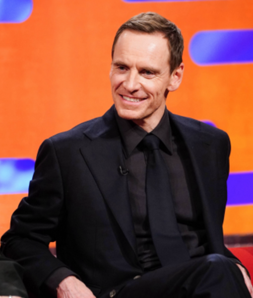 Michael Fassbender wearing Thom Sweeney on The Graham Norton Show