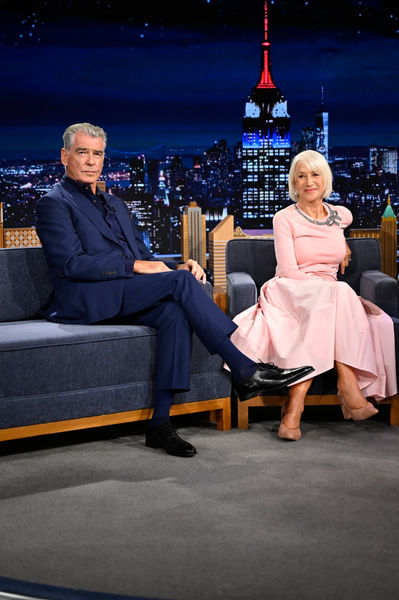 Pierce Brosnan Brings Savile Row Sophistication to Late-Night in Thom Sweeney