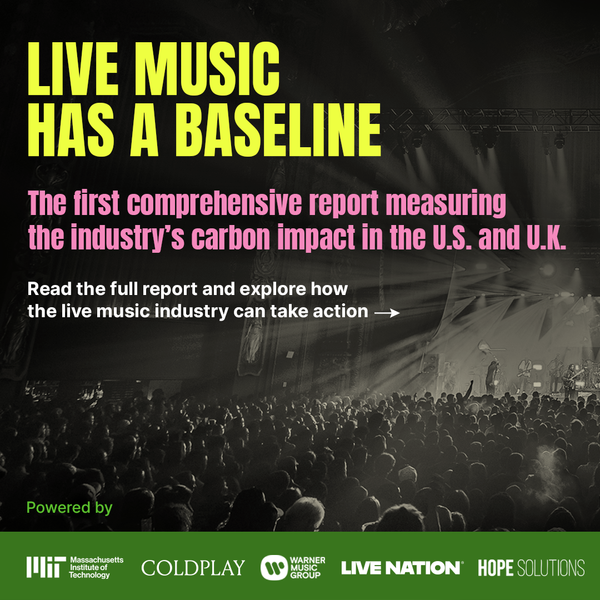 MIT Climate Machine Reveals the True Carbon Cost of Live Music with Backing from Coldplay, WMG and Live Nation