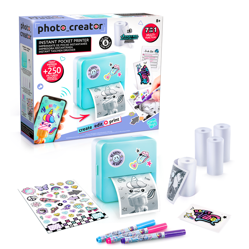 Canal Toys Unveils the Photo Creator Instant Pocket Printer: A Compact, No-Ink, Thermal Marvel!