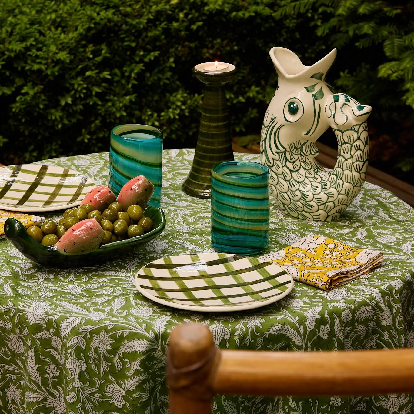 Villa Bologna Pottery “Green Glug Glug Jug”