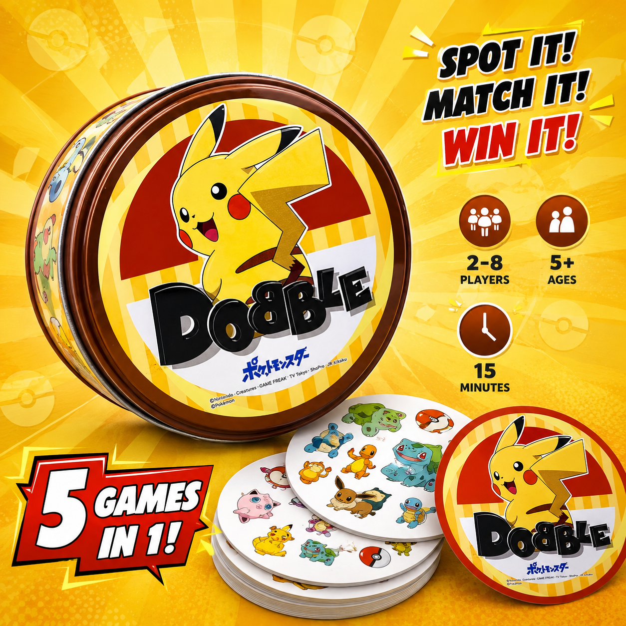 Dobble Strategy Match Card Game