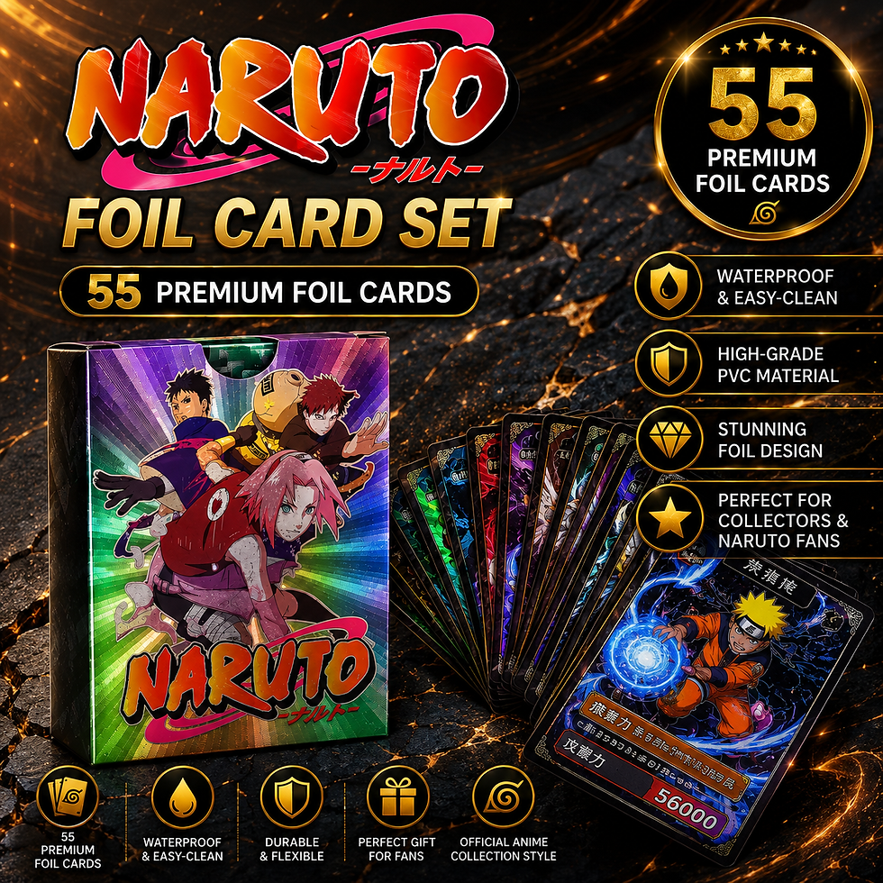 Thumbnail: Naruto Shippuden Foil Card Set (55 Cards) | Anime Collectible Trading Cards