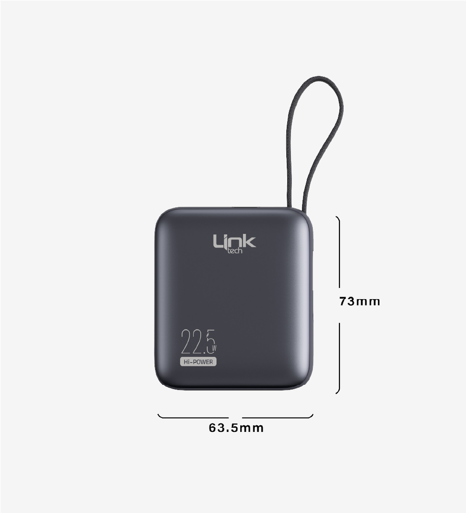Küçük resim: PD22 Premium Hızlı Şarj 22.5W Dahili Kablolu 10.000 mAh Powerbank