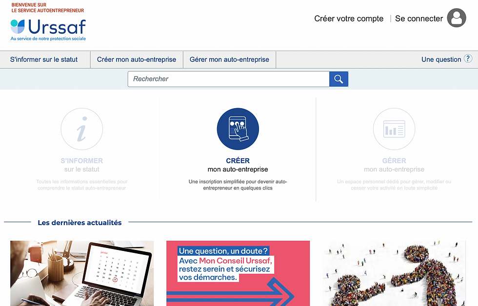 Création compte URSSAF