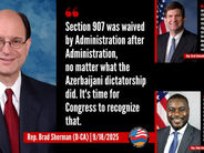 ԱՄՆ Ներկայացուցիչների պալատի արտաքին հարաբերությունների հանձնաժողովը կոչ է անում ազատ արձակել Բաքվում պահվող հայերին և ապահովել Արցախից տեղահանվածների վերադարձը