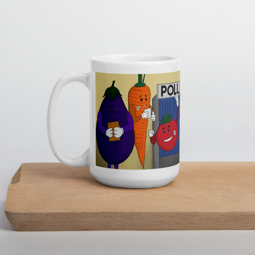 Thumbnail: Voting Veggies / Glossy Ceramic Mug