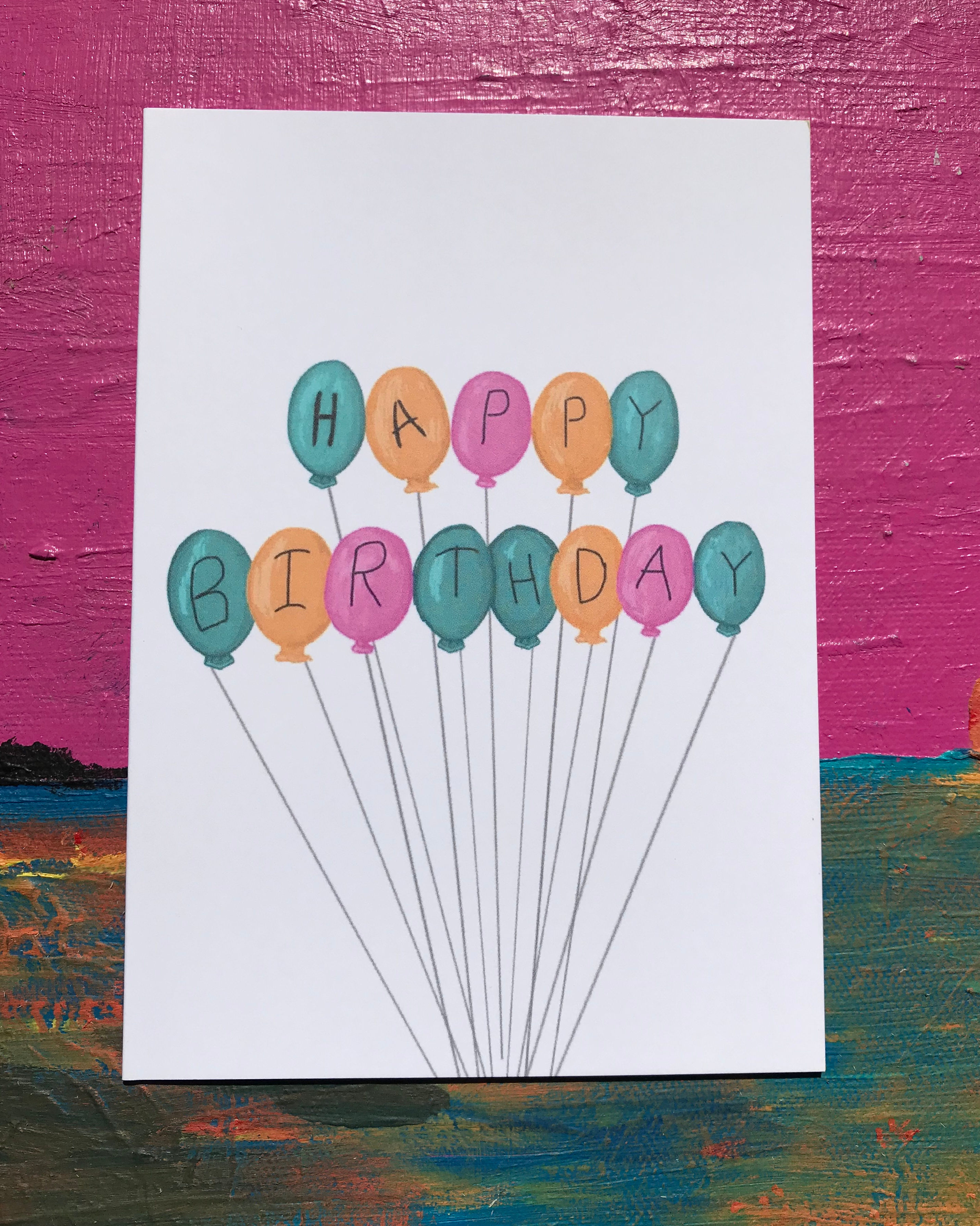 Birthday Balloons Card