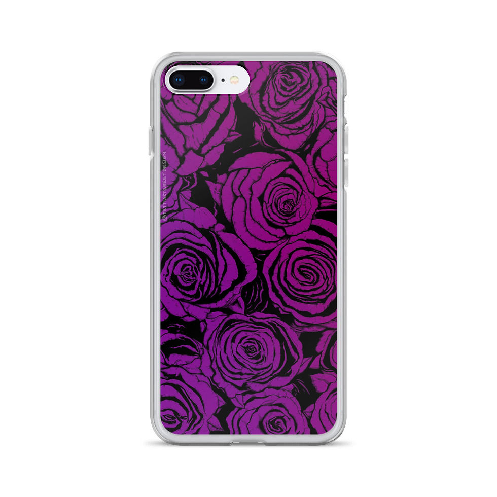 Thumbnail: Dark Dusty Roses / iPhone Case